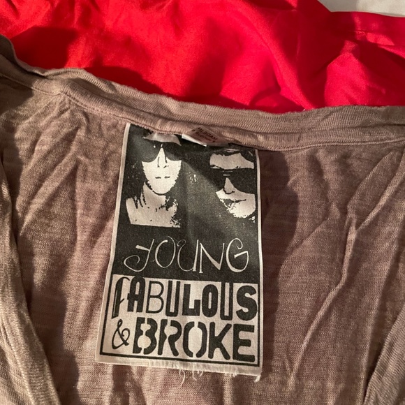 Tan and Yellow Died Flowy Top - Picture 2 of 2